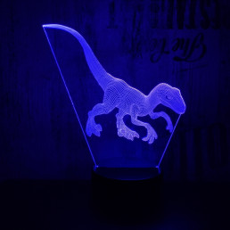 Velocitaptor 2 7 színű 3D led lámpa