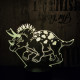 Triceratops 7 színű 3D led lámpa