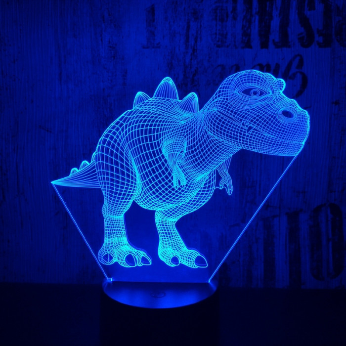Tyrannosaurus rex 2  7 szinű 3D led lámpa