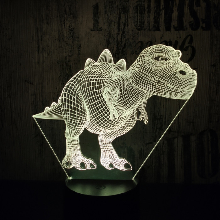 Tyrannosaurus rex 2  7 szinű 3D led lámpa