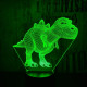 Tyrannosaurus rex 2  7 szinű 3D led lámpa
