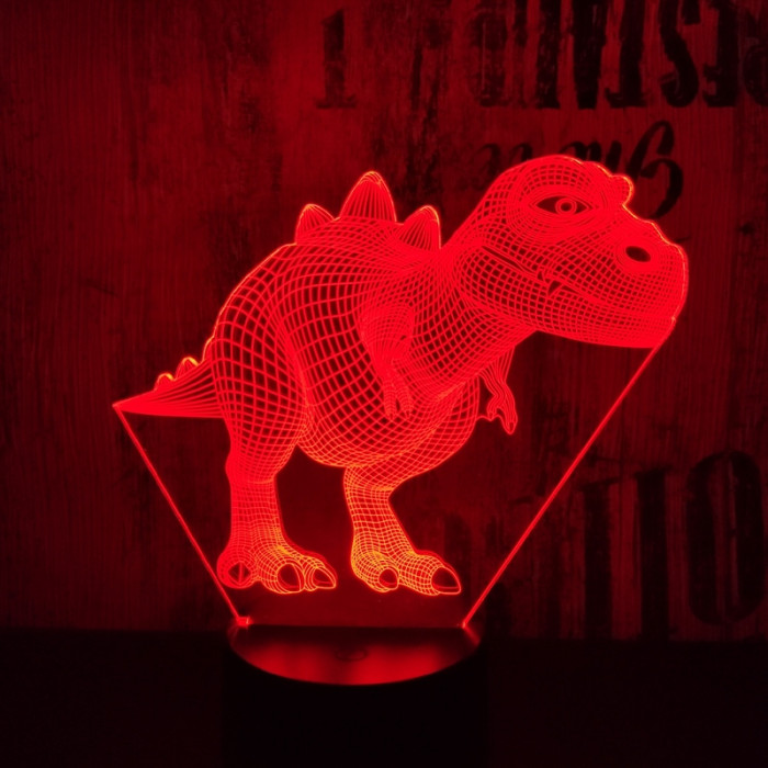 Tyrannosaurus rex 2  7 szinű 3D led lámpa