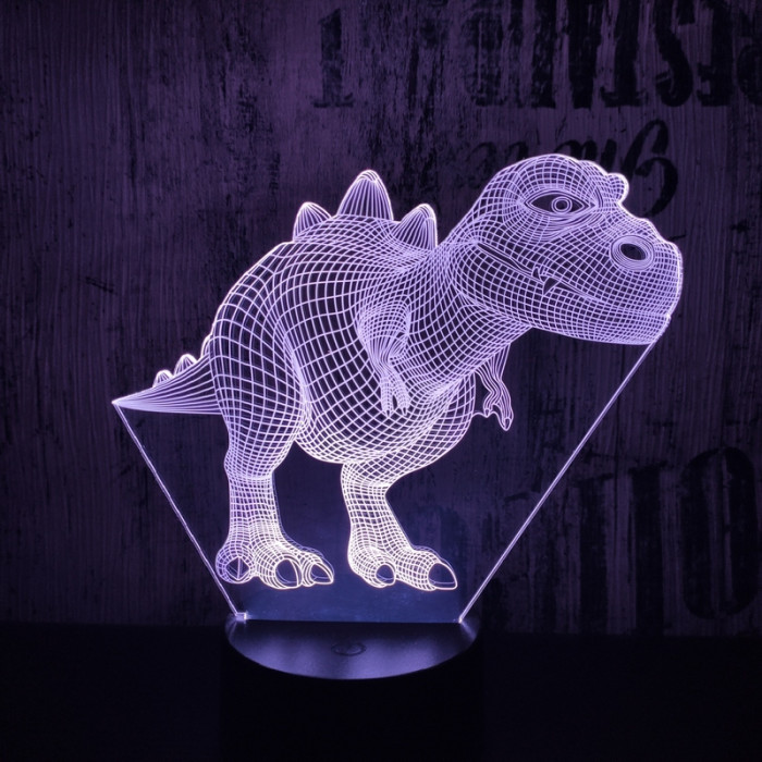 Tyrannosaurus rex 2  7 szinű 3D led lámpa