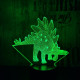 Stegosaurus 5 7 színű 3D led lámpa