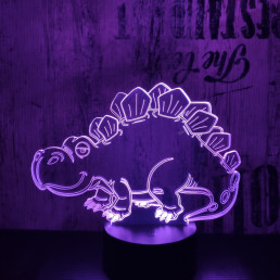 Stegosaurus 2 7 színű 3D led lámpa