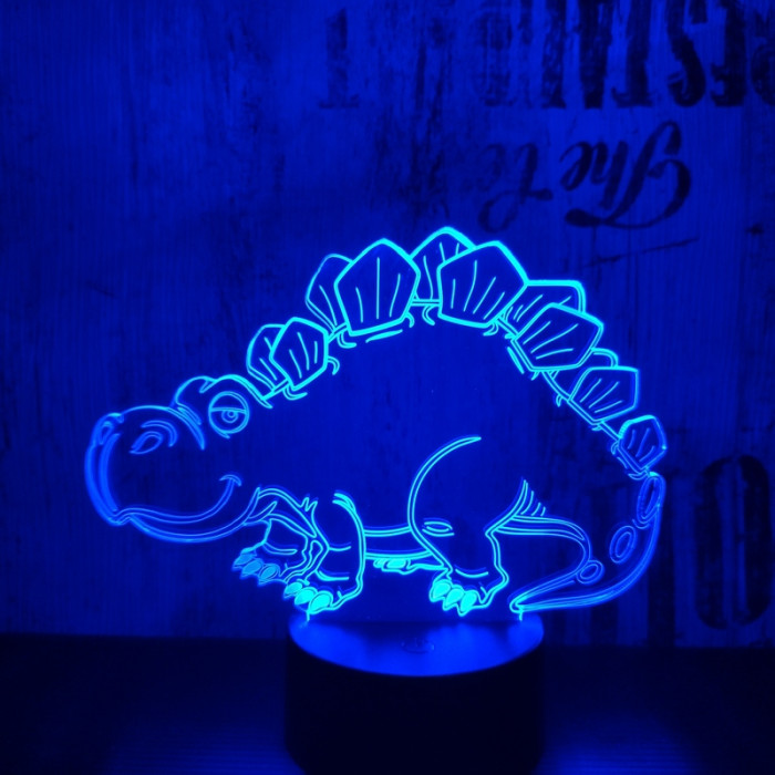 Stegosaurus 2 7 színű 3D led lámpa