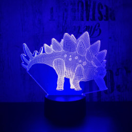 Stegosaurus 7 színű 3D led lámpa
