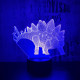 Stegosaurus 7 színű 3D led lámpa