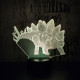 Stegosaurus 7 színű 3D led lámpa
