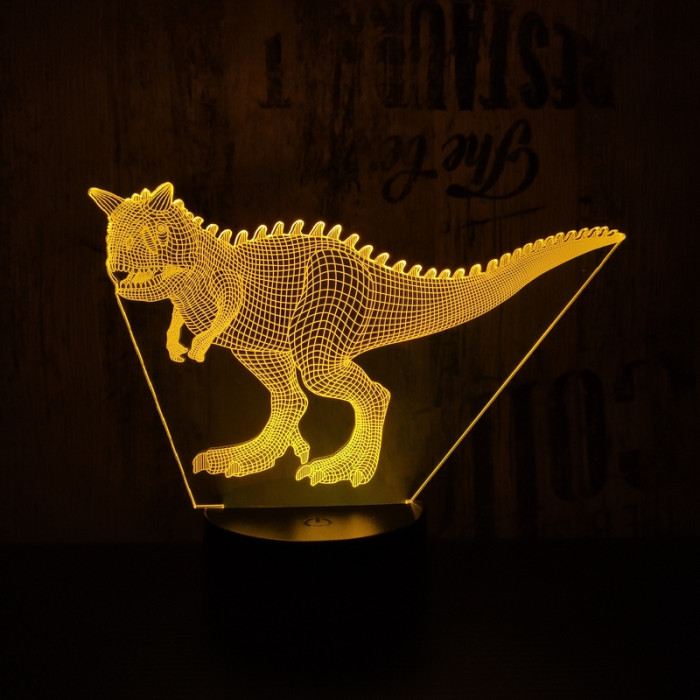 Carnotaurus  7 színű 3D led lámpa