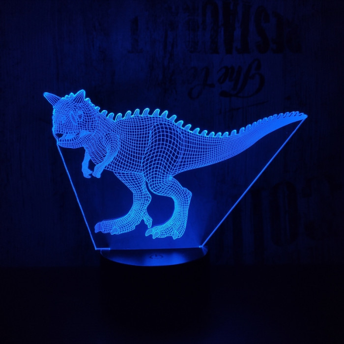 Carnotaurus  7 színű 3D led lámpa