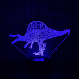 Spinosaurus 2 7 színű  3D led lámpa
