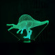 Spinosaurus 2 7 színű  3D led lámpa