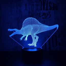 Spinosaurus 2 7 színű  3D led lámpa