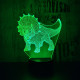 Triceratops 2 7 színű d lámpa
