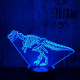 Dinó csontváz 7 színű 3D led lámpa