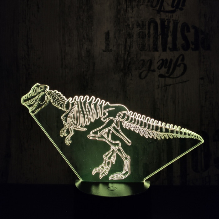 Dinó csontváz 7 színű 3D led lámpa