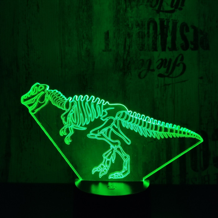 Dinó csontváz 7 színű 3D led lámpa
