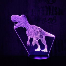 Tarajos dinó 2 7 színű 3D led lámpa