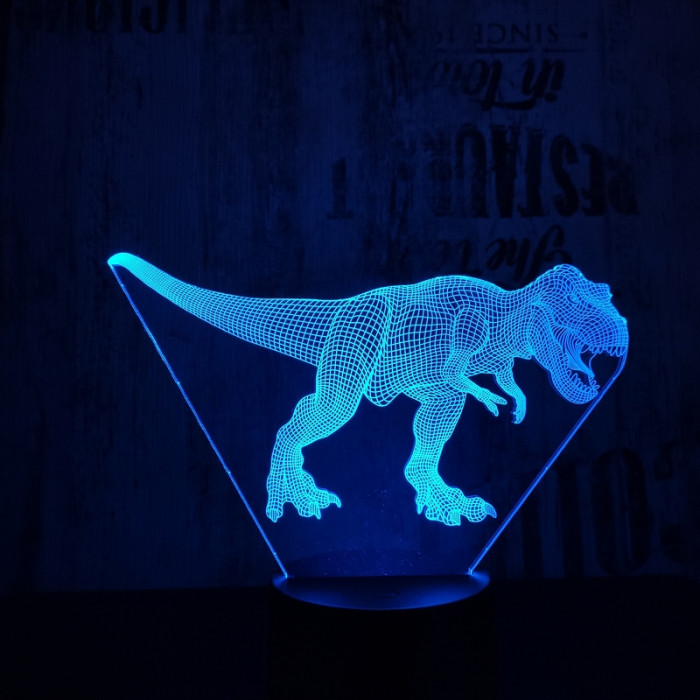 T-Rex 8 7 szinű   3D led lámpa