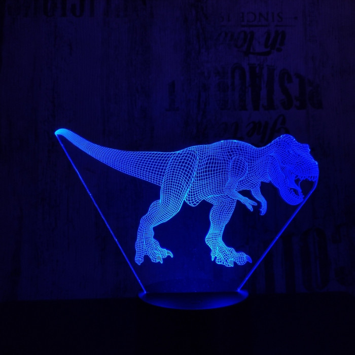 T-Rex 8 7 szinű   3D led lámpa
