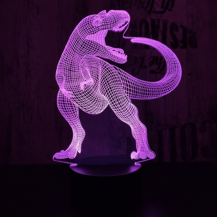 T-Rex 2 7 színű 3D led lámpa