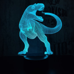 T-Rex 2 7 színű 3D led lámpa