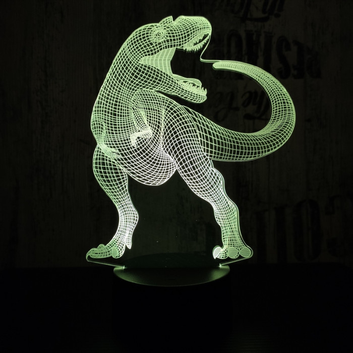 T-Rex 2 7 színű 3D led lámpa