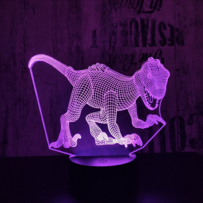 Indoraptor 2 7 színű 3D led lámpa
