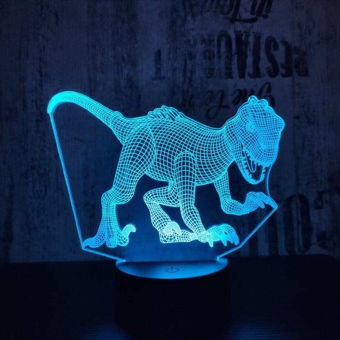 Indoraptor 2 7 színű 3D led lámpa
