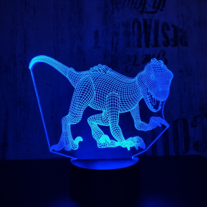 Indoraptor 2 7 színű 3D led lámpa