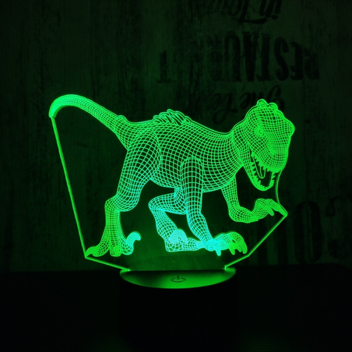 Indoraptor 2 7 színű 3D led lámpa