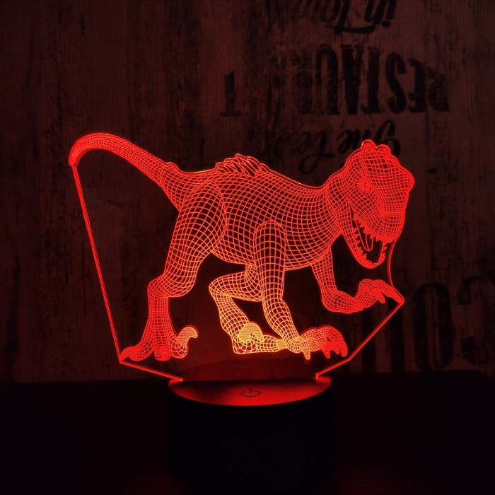 Indoraptor 2 7 színű 3D led lámpa