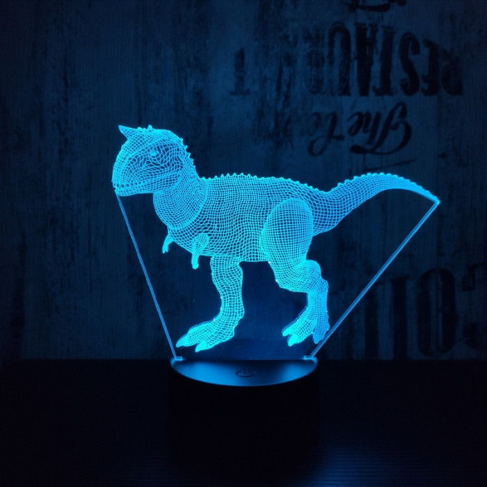 Carnotaurus 2 7 szinű 3D led lámpa