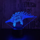 Stegosaurus 4 7 színű 3D led lámpa