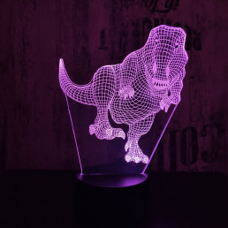 T-Rex 4 7 színű 3D led lámpa