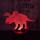 Triceratops 3 7 színű 3D led lámpa