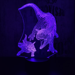 Carnotaurus vadászik  7 színű 3D led lámpa