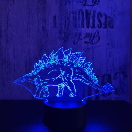 Stegosaurus 3 7 színű 3D led lámpa