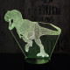 T-Rex 6 7 színű 3D led lámpa