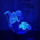 T-Rex és Autó 7 színű 3D led lámpa