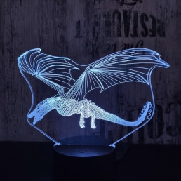 Repülő sárkány 2  7 színű 3D led lámpa