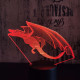 Repülő sárkány  7 színű 3D led lámpa