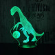 Kosaras Therizinosaurus dinó 7 színű 3D led lámpa