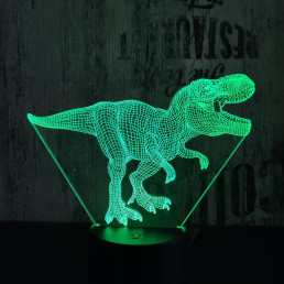 T-Rex 9 7 színű 3D led lámpa