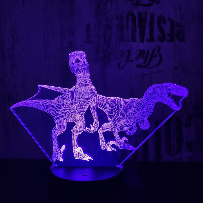 Két Raptor 7 színű 3D led lámpa