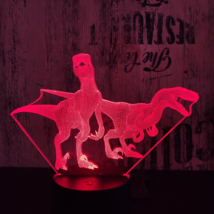 Két Raptor 7 színű 3D led lámpa