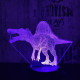 Spinosaurus 7 színű 3D led lámpa