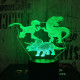 3 Dinó 7 színű 3D led lámpa