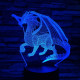 Nagy Sárkány 3D led lámpa